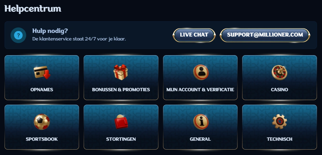 Millioner Casino Klantenservice